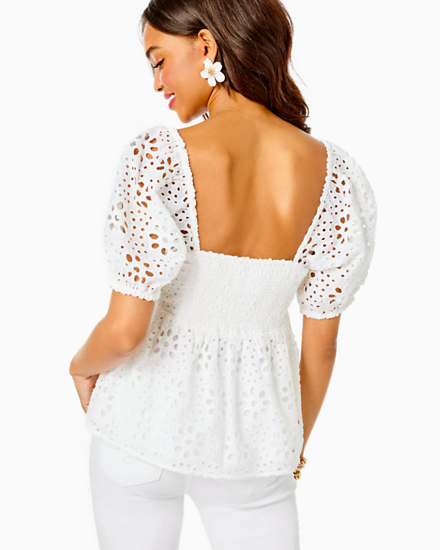 Kay Short Sleeve Eyelet Top | Lilly Pulitzer Outlet | Lilly Pulitzer Outlet - LillypulitzerOutlets