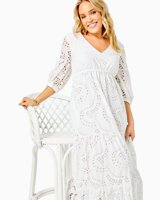Breanne Eyelet Maxi Dress | Lilly Pulitzer Outlet - LillypulitzerOutlets