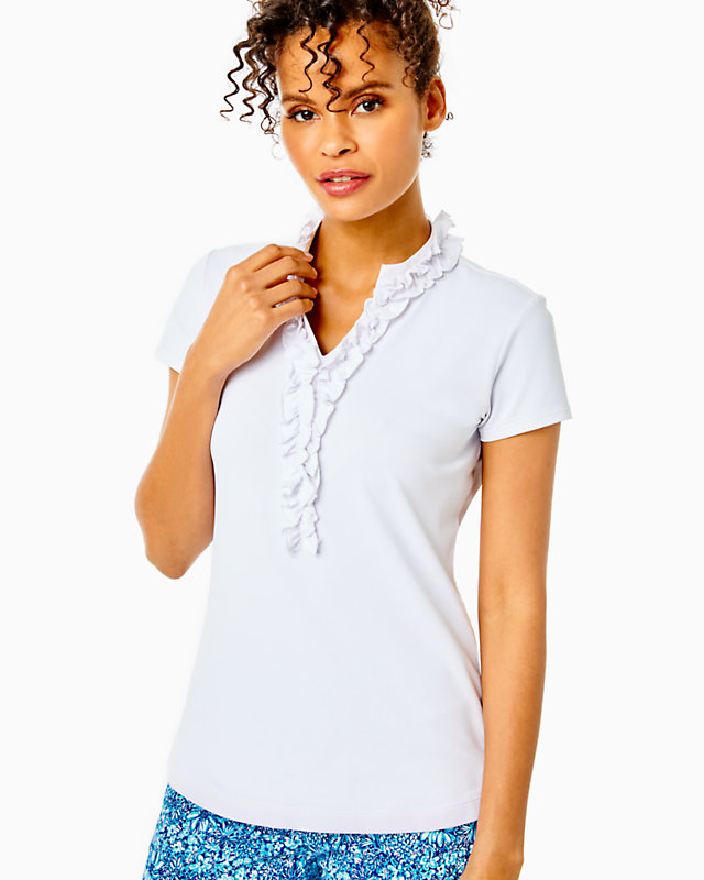 UPF 50+ Luxletic Frida Ruffle Polo Top | Lilly Pulitzer Outlet - LillypulitzerOutlets