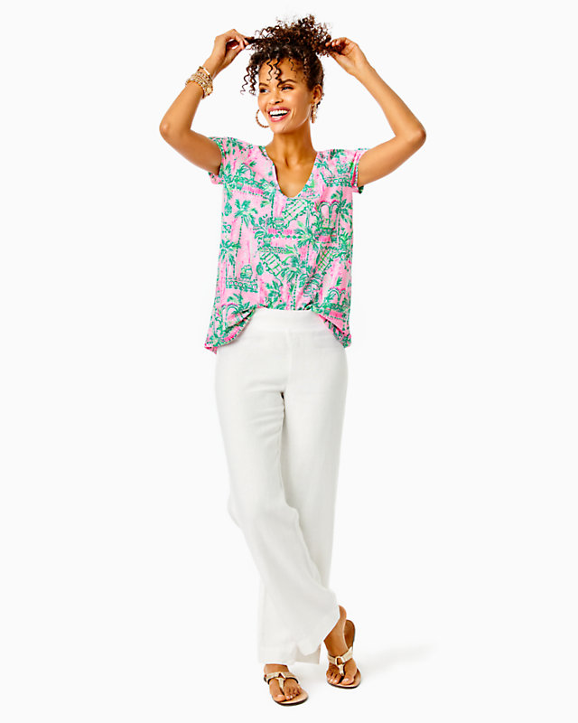 31" Deri Linen Palazzo Pant | Lilly Pulitzer Outlet - LillypulitzerOutlets