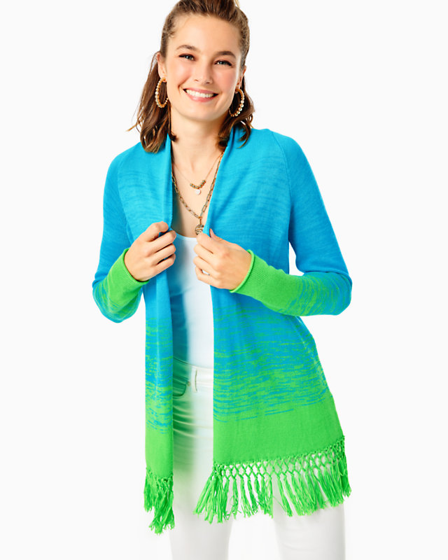 Tatum Ombre Fringe Cardigan | Lilly Pulitzer Sale | Lilly Pulitzer Outlet - LillypulitzerOutlets