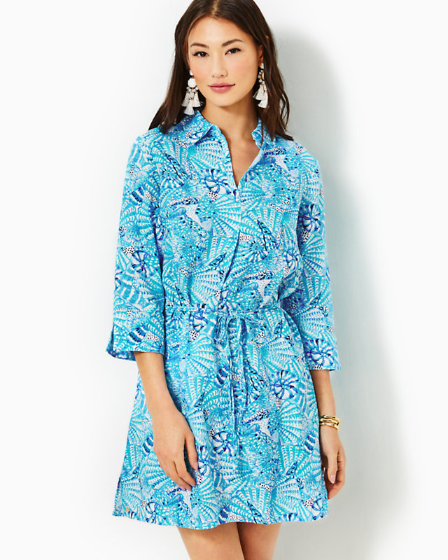 Pilar Linen Tunic Dress | Lilly Pulitzer Outlet - LillypulitzerOutlets