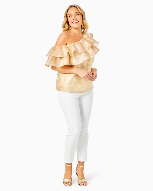 Trixie One-Shoulder Ruffle Top | Lilly Pulitzer Outlet | Lilly Pulitzer Outlet - LillypulitzerOutlets