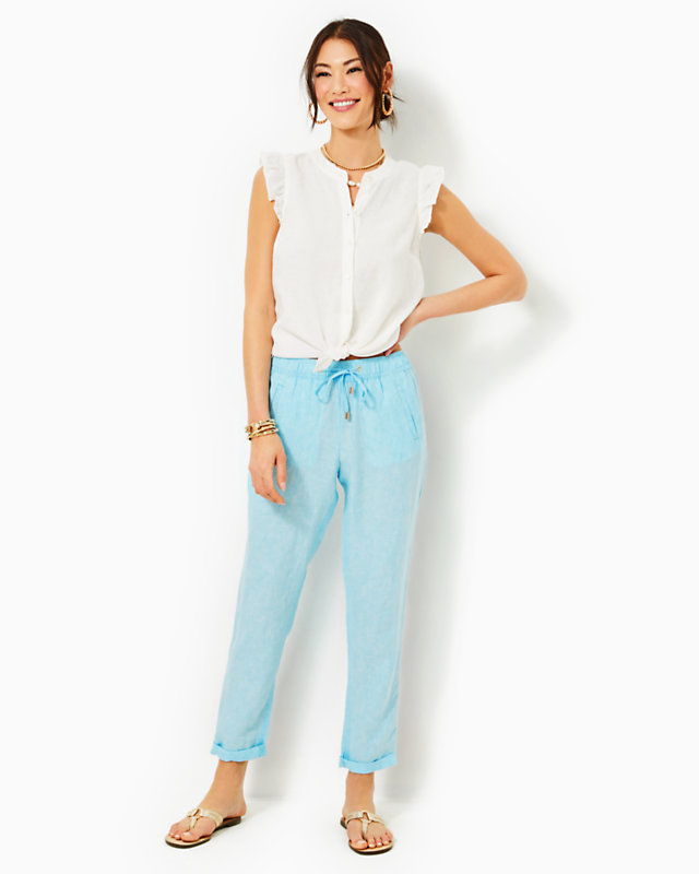 31" Taron Mid-Rise Linen Pant | Lilly Pulitzer Outlet - LillypulitzerOutlets