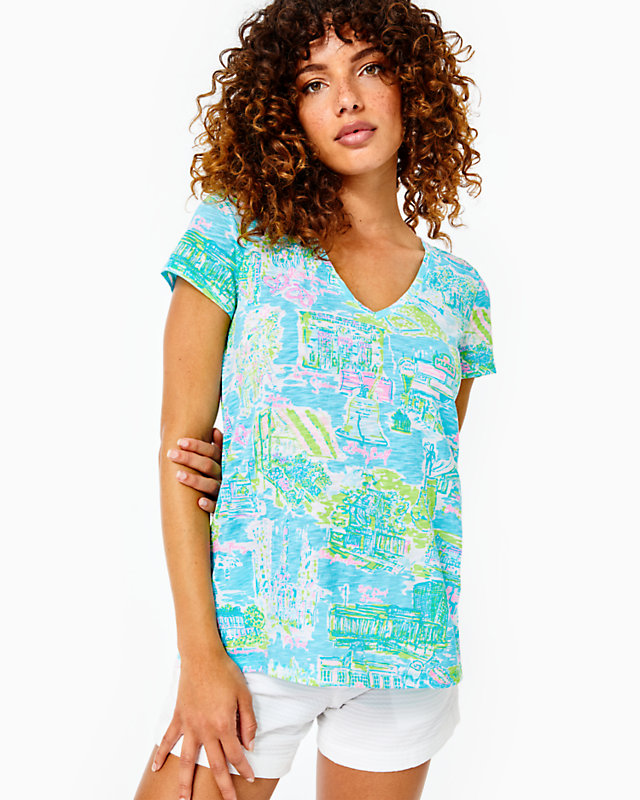 Etta V-Neck Top | Lilly Pulitzer Outlet | Lilly Pulitzer Outlet - LillypulitzerOutlets