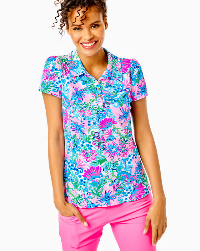 UPF 50+ Luxletic Frida Puff Sleeve Polo | Lilly Pulitzer Outlet - LillypulitzerOutlets