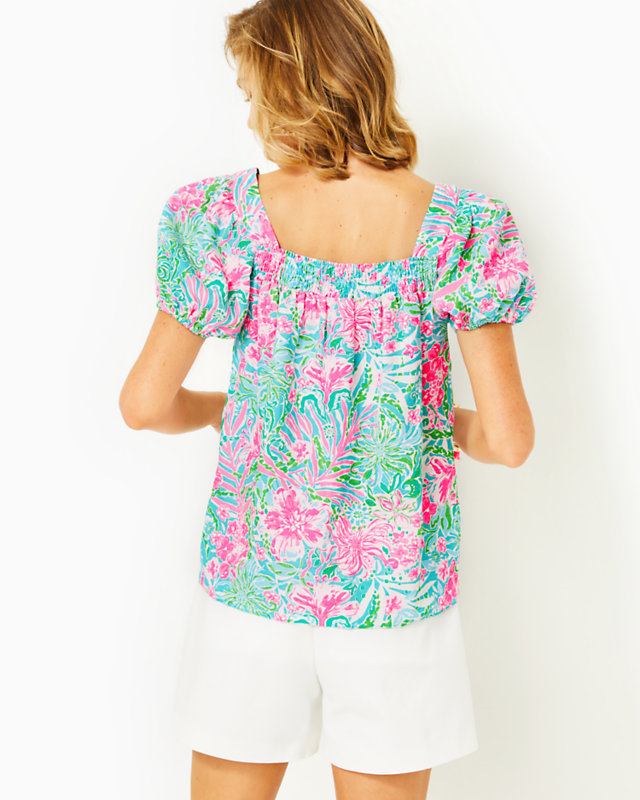Keating Short Sleeve Linen Top | Lilly Pulitzer Outlet | Lilly Pulitzer Outlet - LillypulitzerOutlets