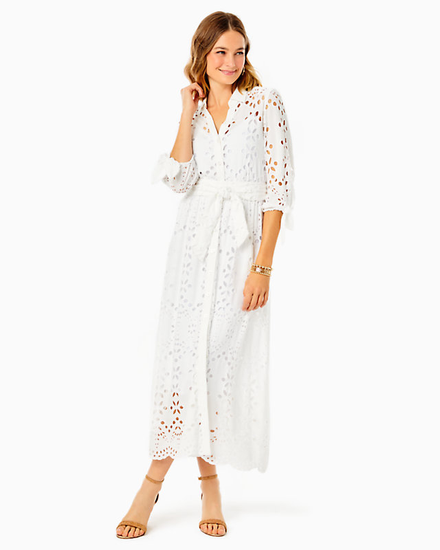 Amrita Eyelet Midi Dress | Lilly Pulitzer Outlet - LillypulitzerOutlets