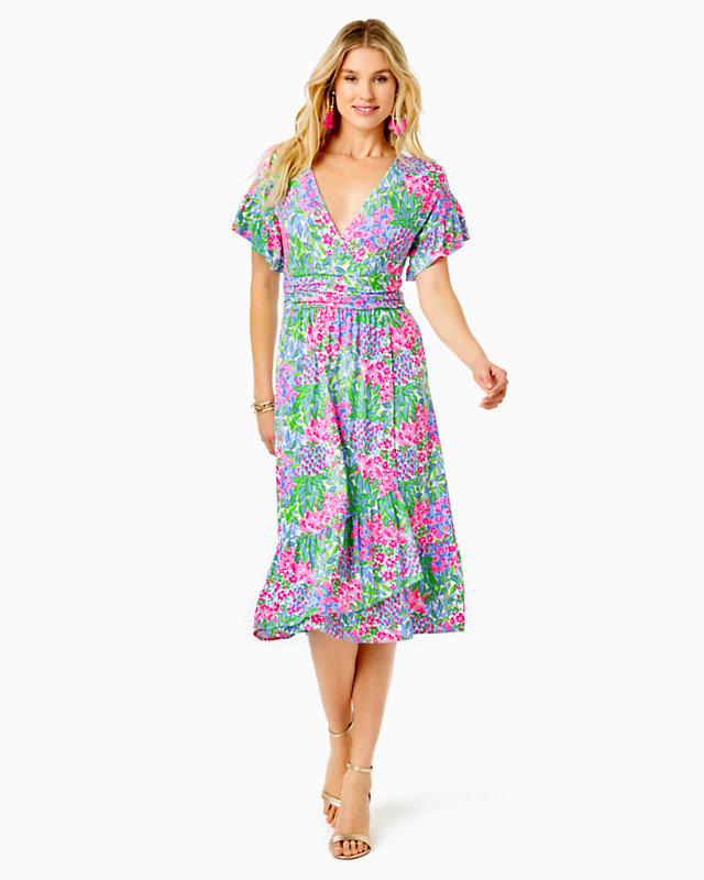 Juliet Ruffle Midi Dress | Lilly Pulitzer Outlet - LillypulitzerOutlets