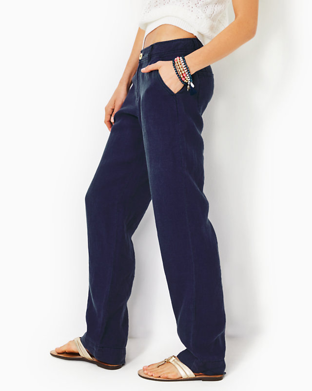 32" Breeta Linen Trouser | Lilly Pulitzer Outlet - LillypulitzerOutlets