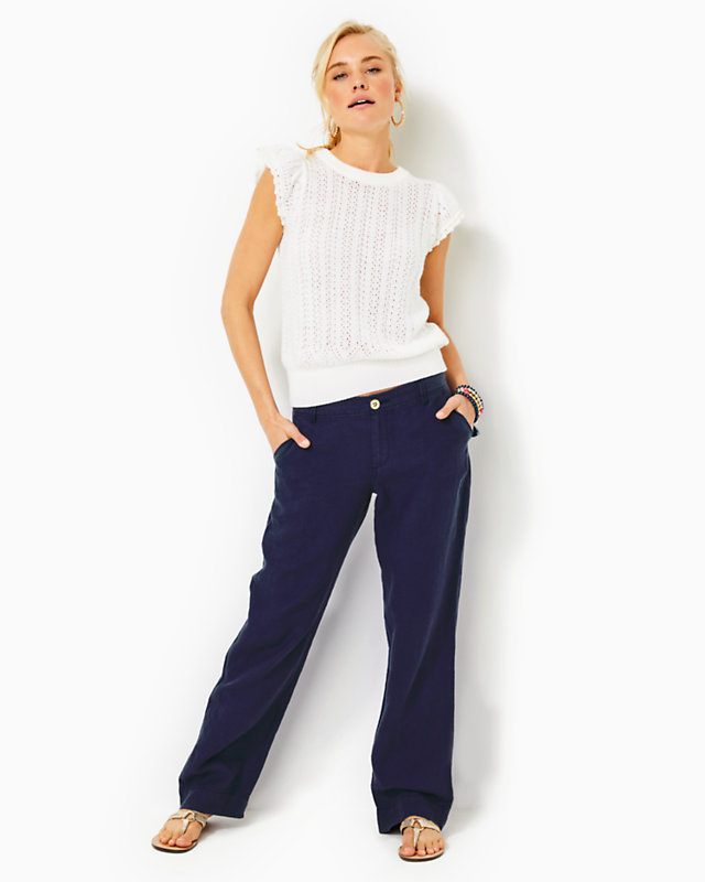 32" Breeta Linen Trouser | Lilly Pulitzer Outlet - LillypulitzerOutlets