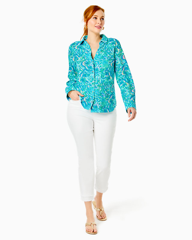 UPF 50+ ChillyLilly Marlena Button Down Top | Lilly Pulitzer Outlet | Lilly Pulitzer Outlet - LillypulitzerOutlets