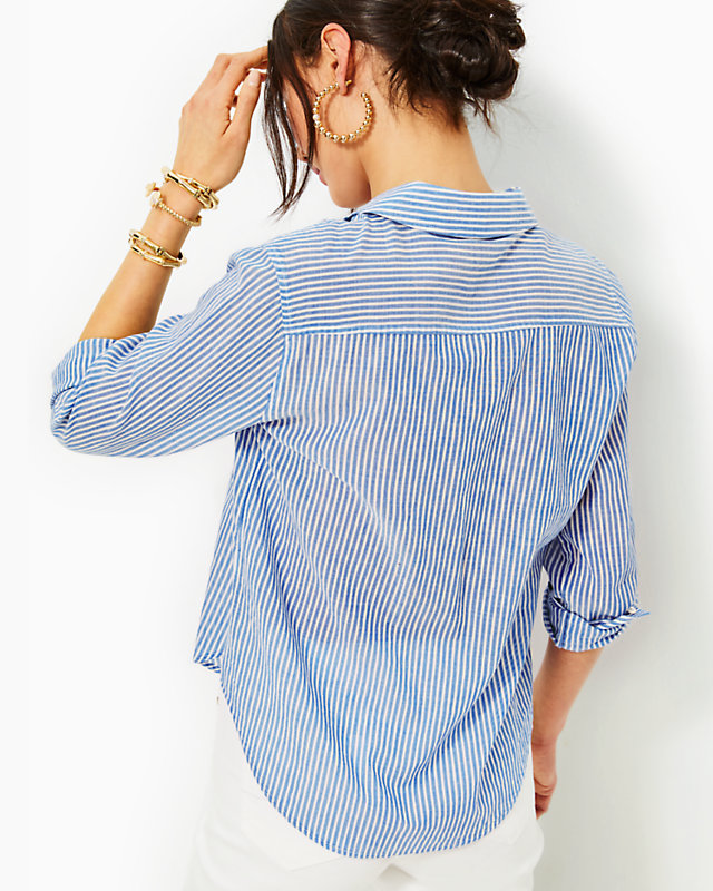 Sea View Button Down Top | Lilly Pulitzer Outlet | Lilly Pulitzer Outlet - LillypulitzerOutlets