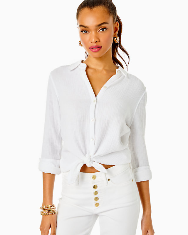 Geanie Button Down Top | Lilly Pulitzer Outlet | Lilly Pulitzer Outlet - LillypulitzerOutlets