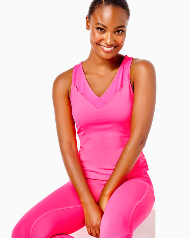 UPF 50+ Luxletic Euclid Scallop Bra Tank | Lilly Pulitzer Outlet | Lilly Pulitzer Outlet - LillypulitzerOutlets