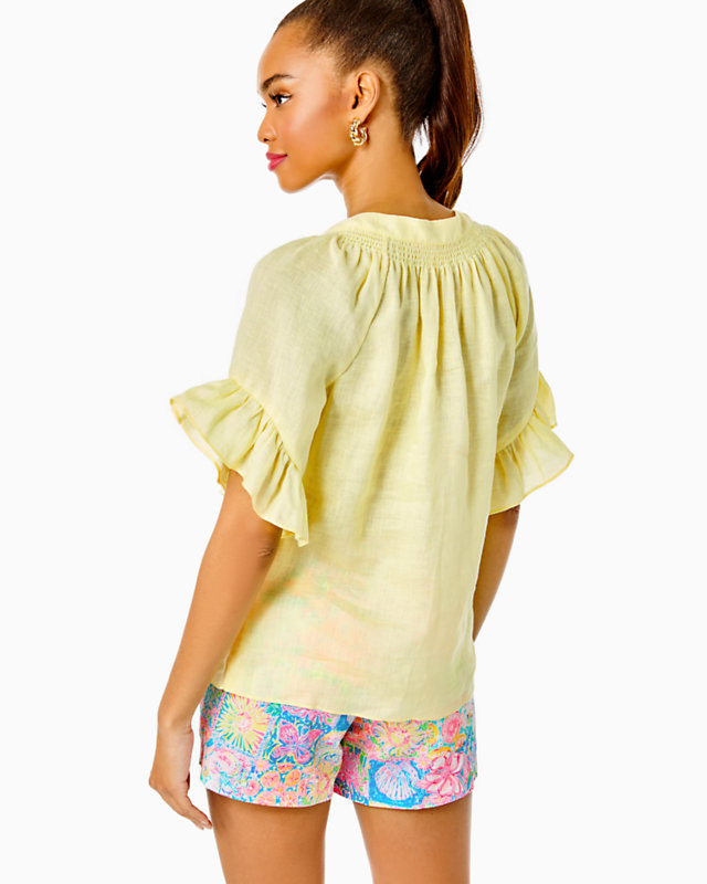 Tayla Short Sleeve Linen Top | Lilly Pulitzer Outlet - LillypulitzerOutlets