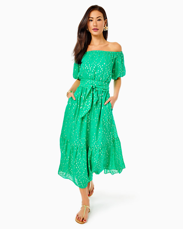 Tamie Off-the-Shoulder Midi Dress | Lilly Pulitzer Outlet - LillypulitzerOutlets