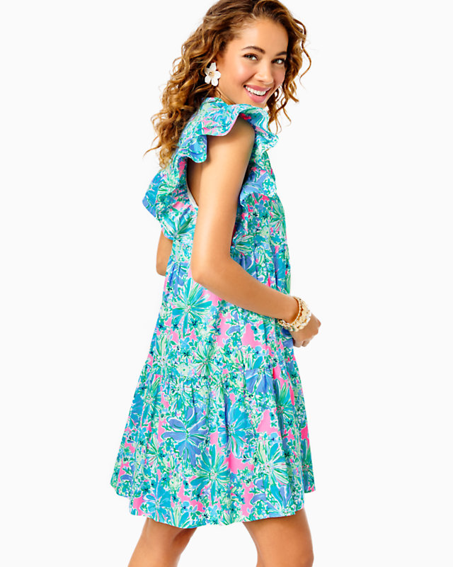 Aldena Ruffle Sleeve Cotton Dress | Lilly Pulitzer Outlet - LillypulitzerOutlets