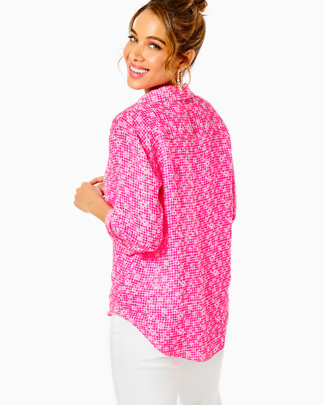 Sea View Linen Button Down Top | Lilly Pulitzer Outlet | Lilly Pulitzer Outlet - LillypulitzerOutlets