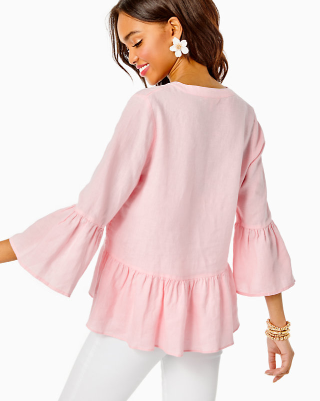 Bekah 3/4 Sleeve Linen Top | Lilly Pulitzer Outlet | Lilly Pulitzer Outlet - LillypulitzerOutlets