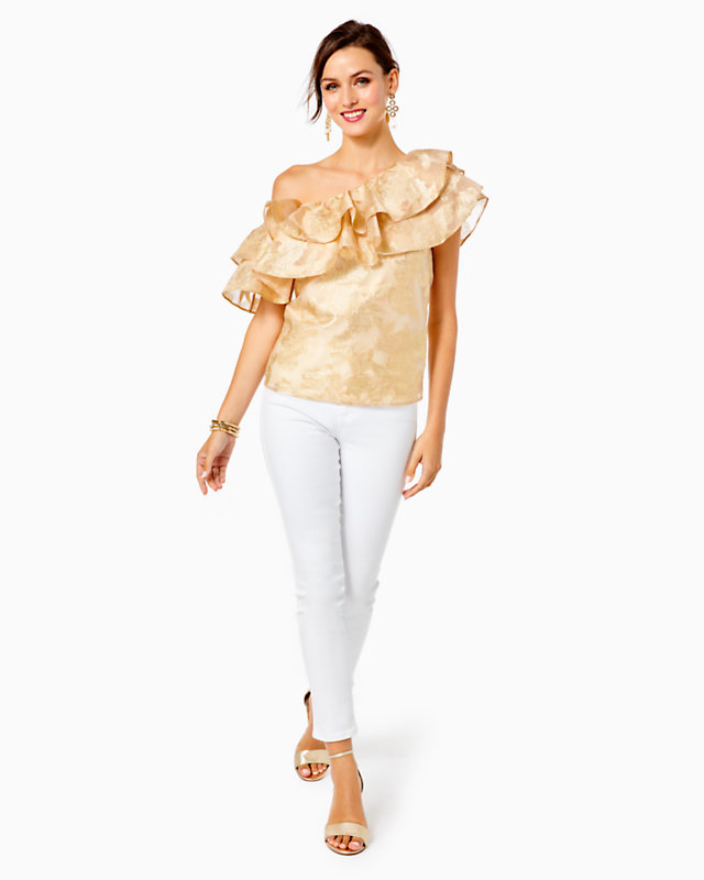 Trixie One-Shoulder Ruffle Top | Lilly Pulitzer Outlet | Lilly Pulitzer Outlet - LillypulitzerOutlets