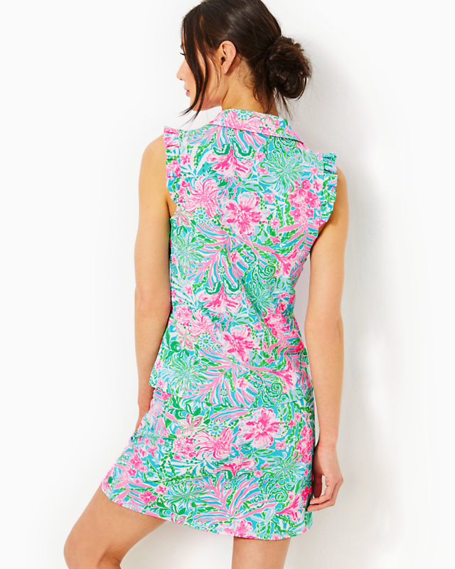 UPF 50+ Luxletic Frida Sleeveless Ruffle Polo Top | Lilly Pulitzer Outlet - LillypulitzerOutlets