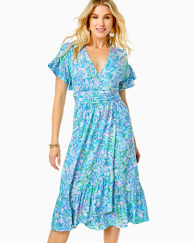 Juliet Ruffle Midi Dress | Lilly Pulitzer Outlet - LillypulitzerOutlets