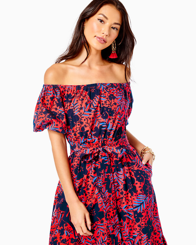 Tamie Off-the-Shoulder Midi Dress | Lilly Pulitzer Outlet - LillypulitzerOutlets