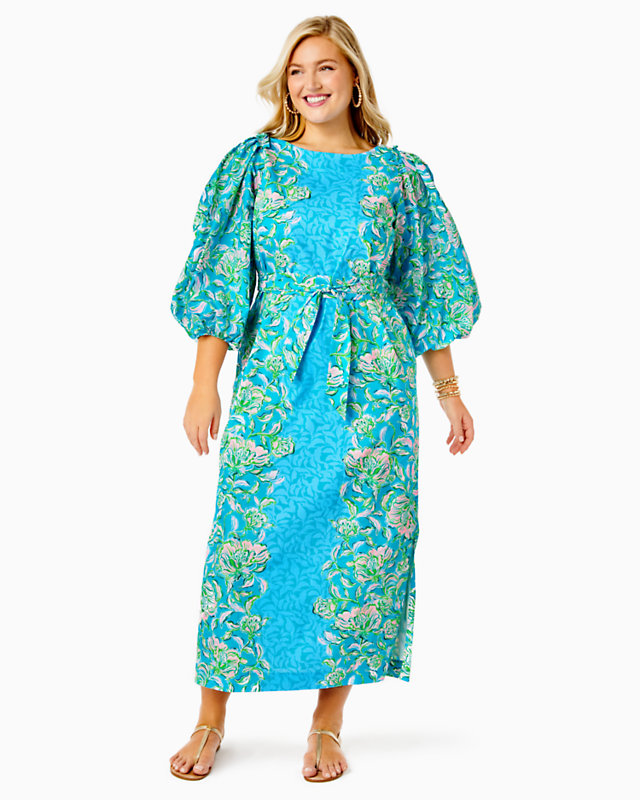 Barbara 3/4 Sleeve Cotton Maxi Dress | Lilly Pulitzer Outlet - LillypulitzerOutlets