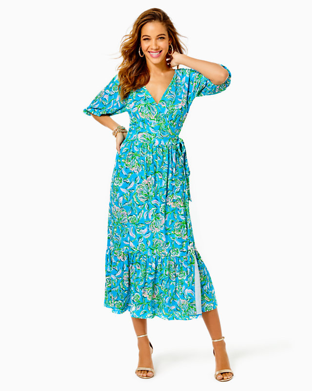 Brantley Midi Wrap Dress | Lilly Pulitzer Outlet - LillypulitzerOutlets