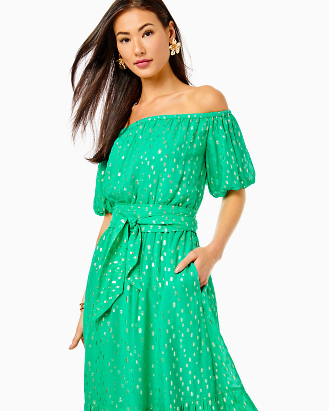 Tamie Off-the-Shoulder Midi Dress | Lilly Pulitzer Outlet - LillypulitzerOutlets