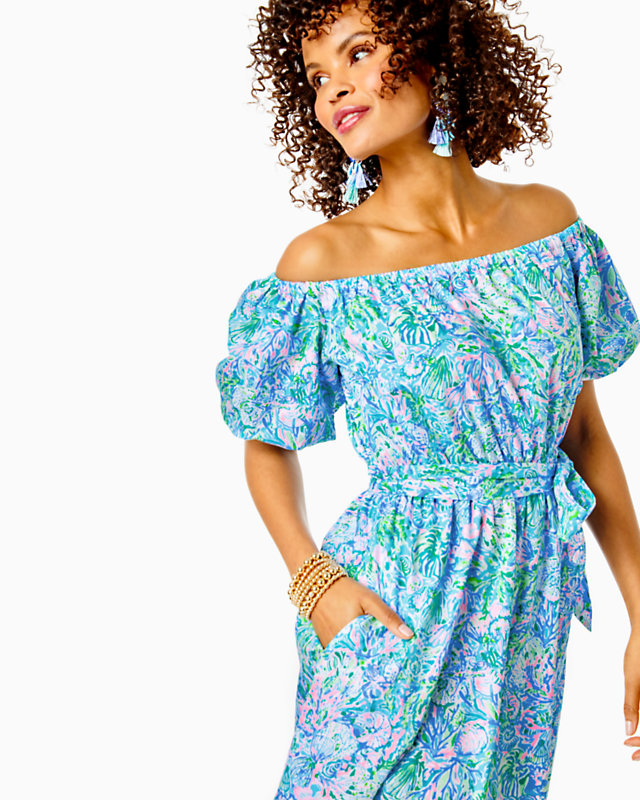 Tamie Off-the-Shoulder Midi Dress | Lilly Pulitzer Outlet - LillypulitzerOutlets