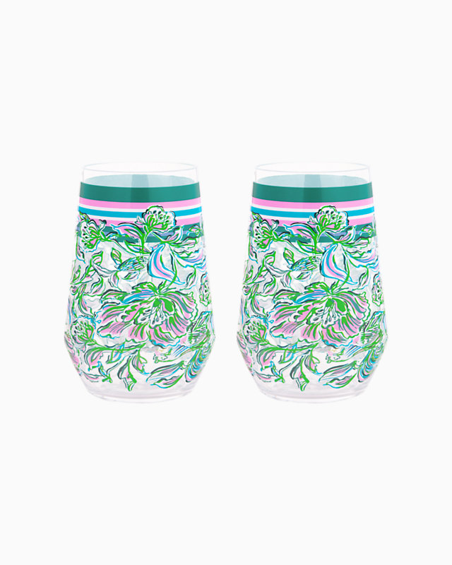 Acrylic Wine Glass Set | Lilly Pulitzer Outlet - LillypulitzerOutlets