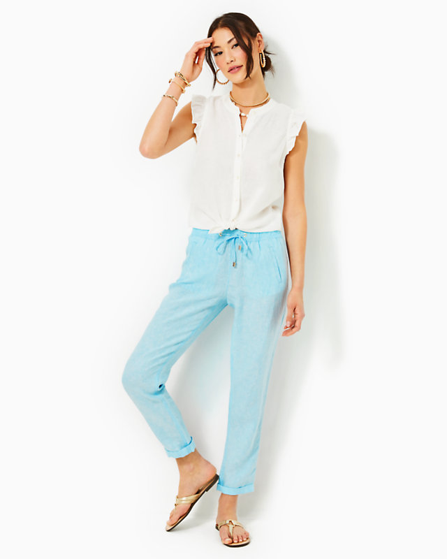 31" Taron Mid-Rise Linen Pant | Lilly Pulitzer Outlet - LillypulitzerOutlets