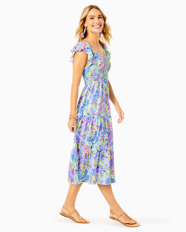 Jilly Smocked Midi Dress | Lilly Pulitzer Outlet - LillypulitzerOutlets