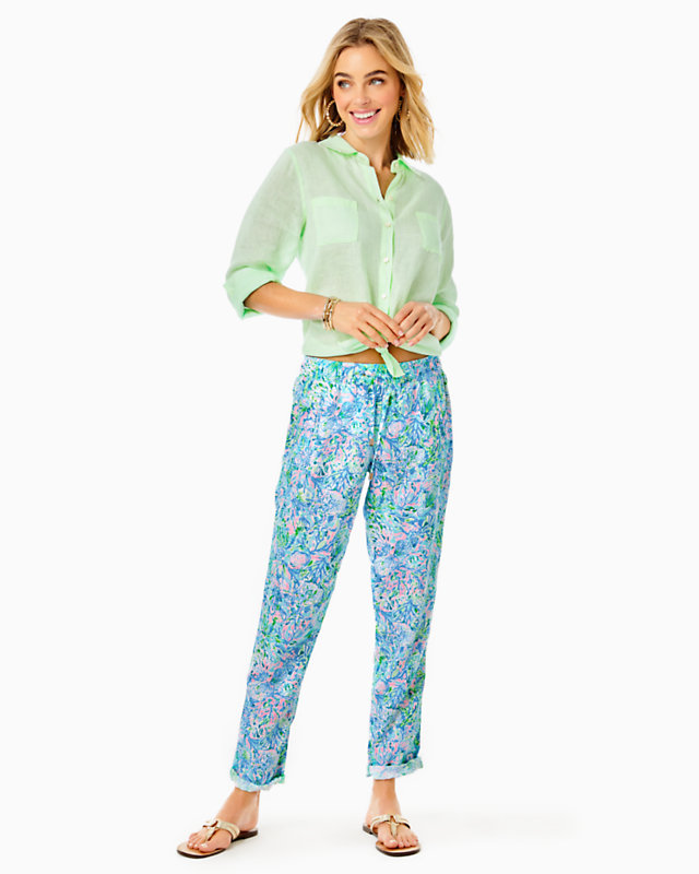 31" Taron Mid-Rise Linen Pant | Lilly Pulitzer Outlet - LillypulitzerOutlets