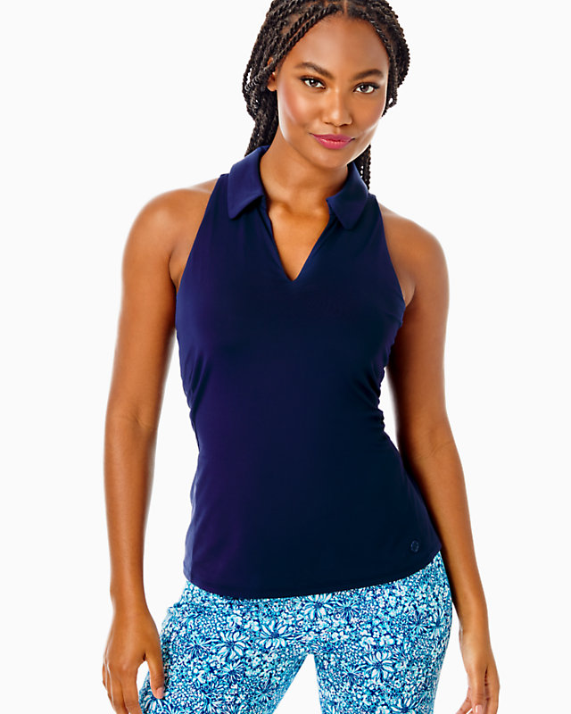 UPF 50+ Luxletic Lakelyn Bra Polo Top | Lilly Pulitzer Outlet - LillypulitzerOutlets