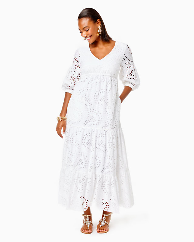 Breanne Eyelet Maxi Dress | Lilly Pulitzer Outlet - LillypulitzerOutlets
