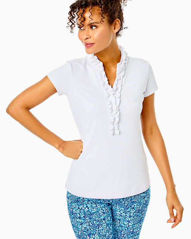 UPF 50+ Luxletic Frida Ruffle Polo Top | Lilly Pulitzer Outlet - LillypulitzerOutlets