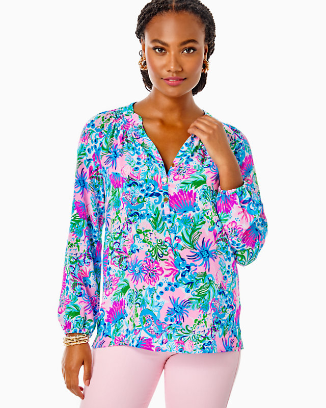 Elsa Silk Top | Lilly Pulitzer Outlet - LillypulitzerOutlets