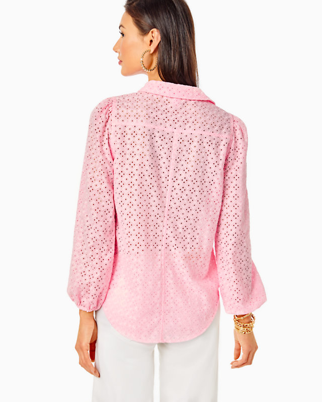 Sea Breeze Eyelet Button Down Top | Lilly Pulitzer Outlet | Lilly Pulitzer Outlet - LillypulitzerOutlets
