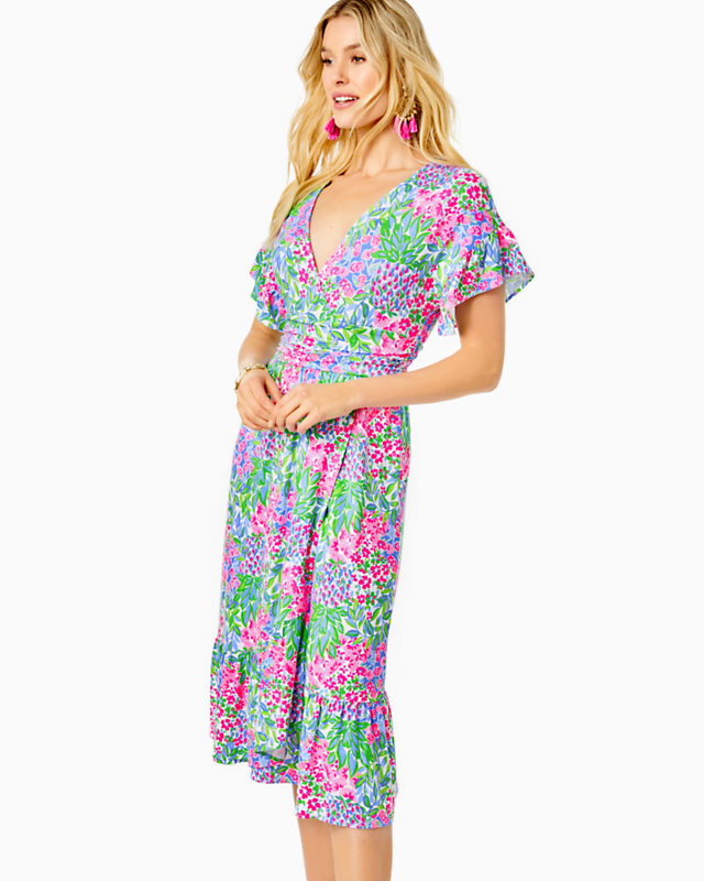 Juliet Ruffle Midi Dress | Lilly Pulitzer Outlet - LillypulitzerOutlets