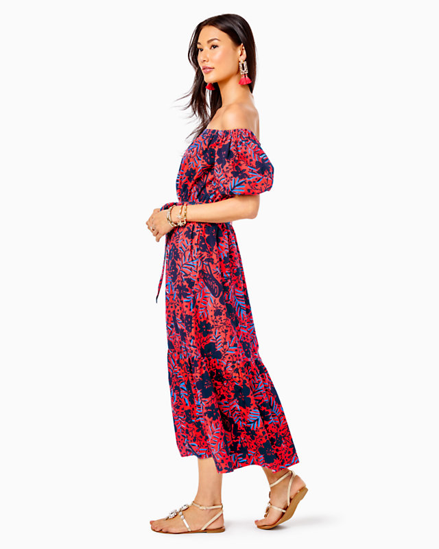 Tamie Off-the-Shoulder Midi Dress | Lilly Pulitzer Outlet - LillypulitzerOutlets