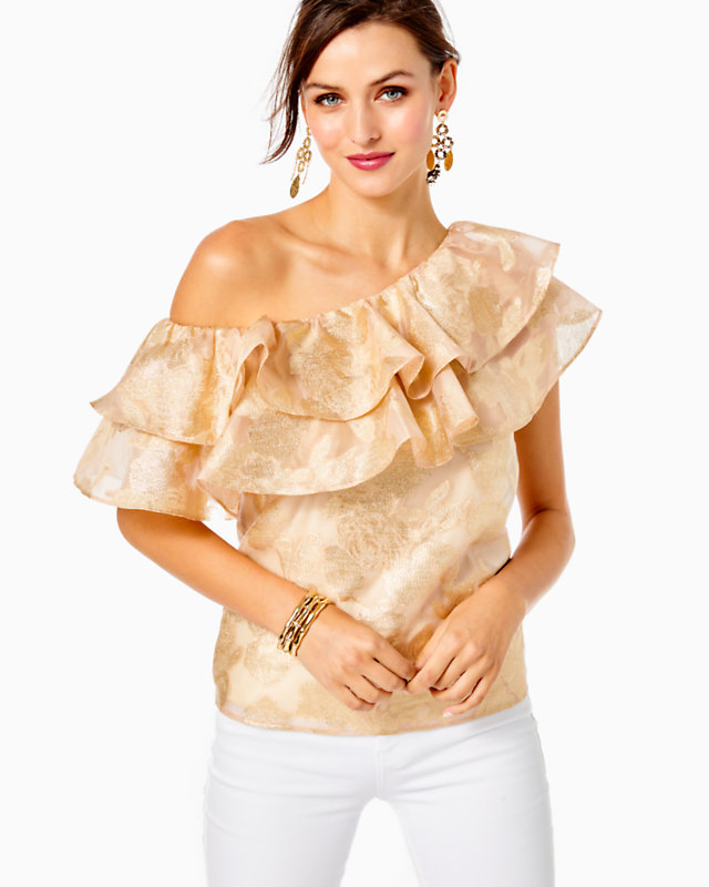 Trixie One-Shoulder Ruffle Top | Lilly Pulitzer Outlet | Lilly Pulitzer Outlet - LillypulitzerOutlets