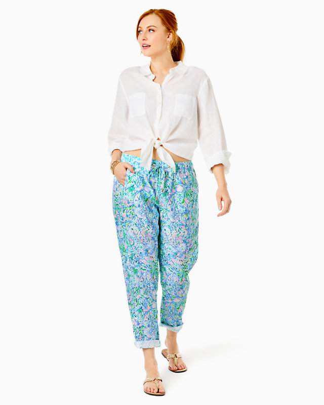 31" Taron Mid-Rise Linen Pant | Lilly Pulitzer Outlet - LillypulitzerOutlets
