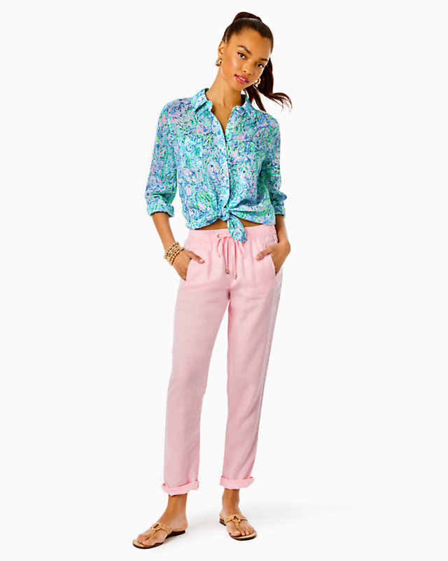 31" Taron Mid-Rise Linen Pant | Lilly Pulitzer Outlet - LillypulitzerOutlets