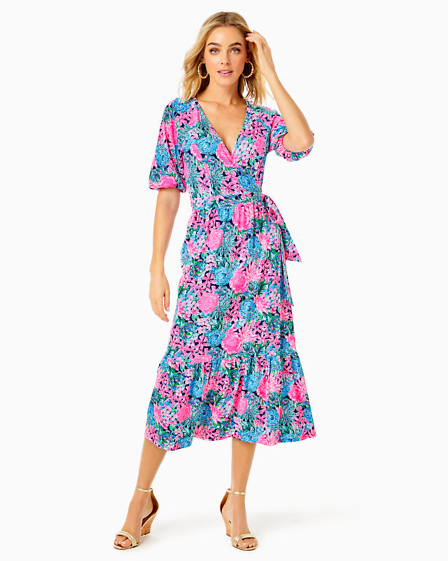 Brantley Midi Wrap Dress | Lilly Pulitzer Outlet - LillypulitzerOutlets