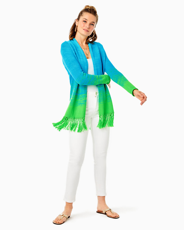 Tatum Ombre Fringe Cardigan | Lilly Pulitzer Sale | Lilly Pulitzer Outlet - LillypulitzerOutlets