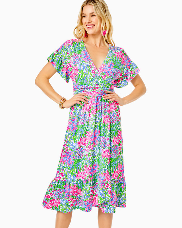 Juliet Ruffle Midi Dress | Lilly Pulitzer Outlet - LillypulitzerOutlets
