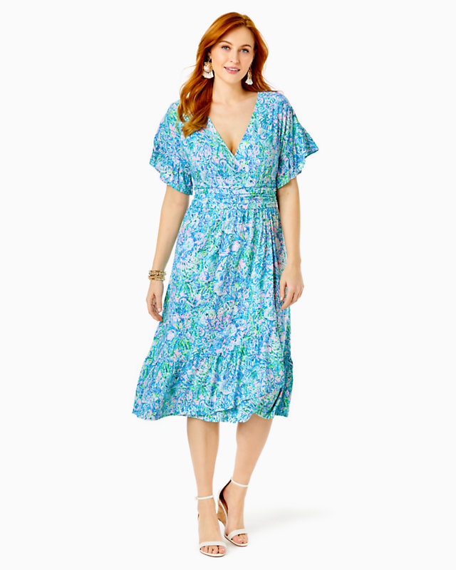 Juliet Ruffle Midi Dress | Lilly Pulitzer Outlet - LillypulitzerOutlets